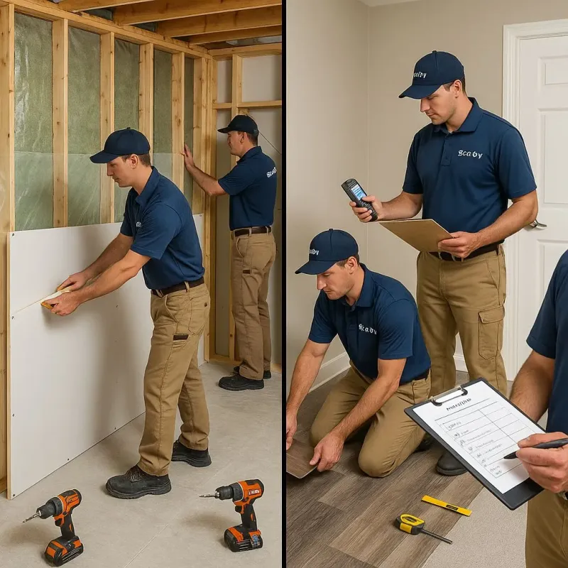 Repairs and Reconstruction process in Mila Doce, TX